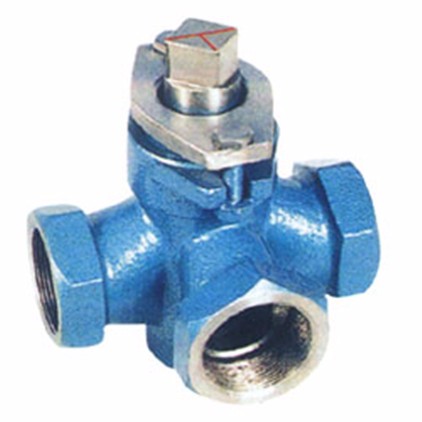 Three-way Internal Thread Stainless Steel Plug Valve 